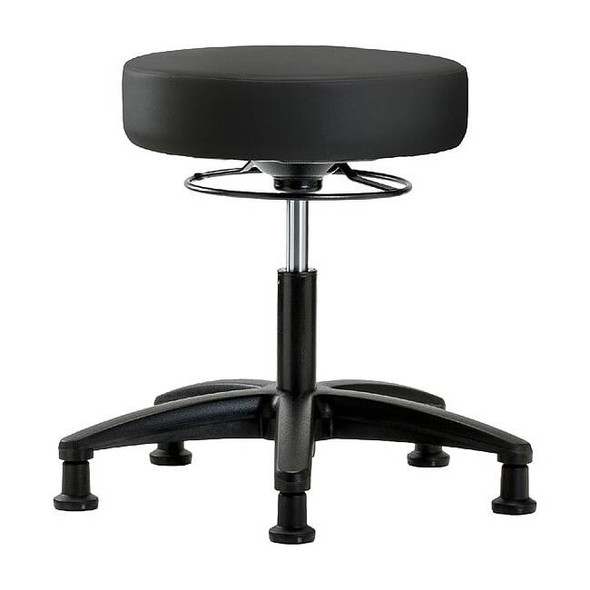 Manufacturer Varies Desk Stool,Vinyl,Glides,BLK BR-VDHSO-RG-RG-8540