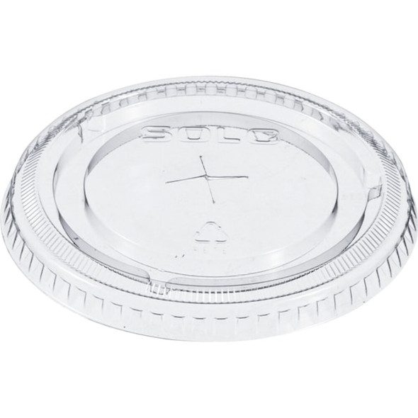 Lid for 9 to 20 oz. Cold Cup, Flat, Straw Slot, Clear, Pk1000  662TS