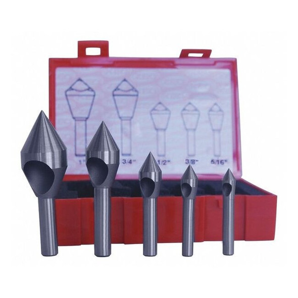 Cleveland Countersink/Deburring Tool Set,5 Pieces C94592