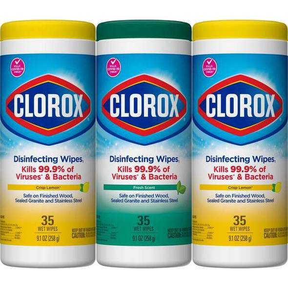 Clorox Disinfecting Wipes,Canister,PK5 30112