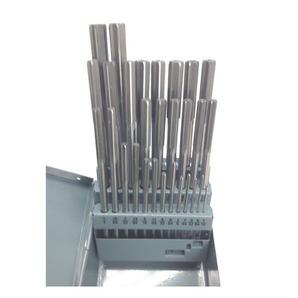 Hhip 29 Piece 1/16-1/2" X 64ths High Speed Steel Chucking Reamer Set 2006-0011