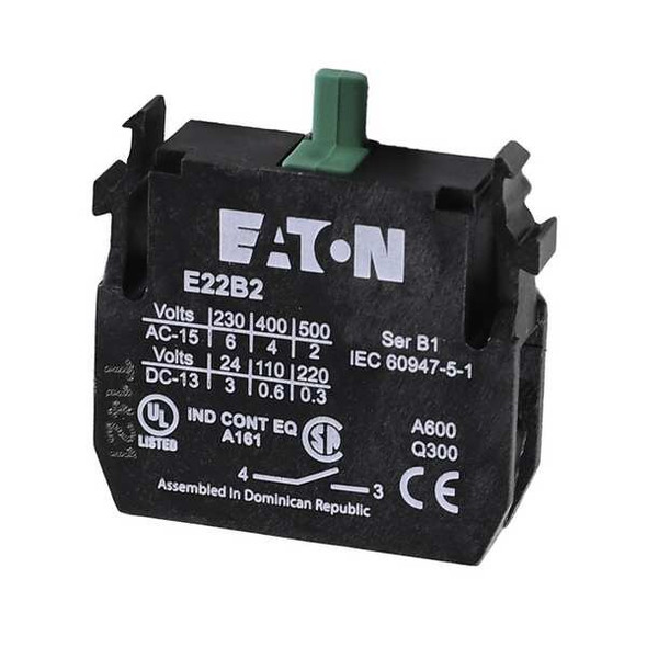 Eaton Cutler-Hammer Contact Block,1 No Contact E22B2