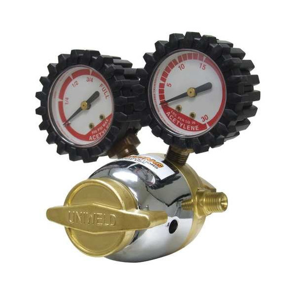 Uniweld Regulator LD Acetylene CGA200, Acetylene, Single Stage, 3/8"-24 Outlet RMC2