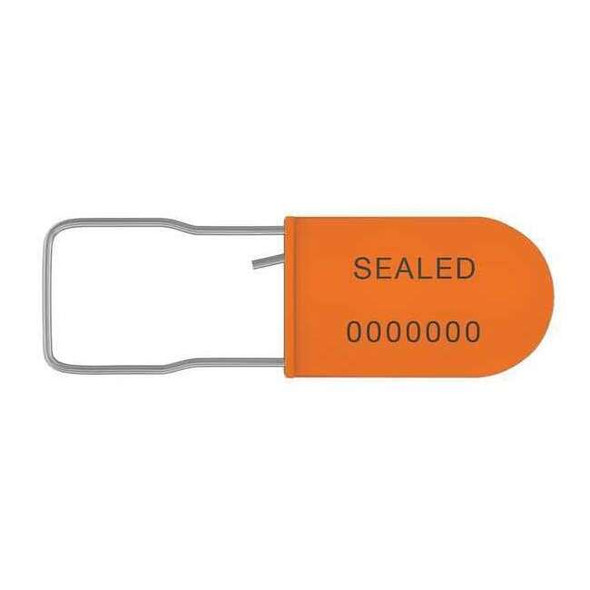 Universeal Padlock Seals,Orange,Plastic,PK50 UPAD-S ORANGE50