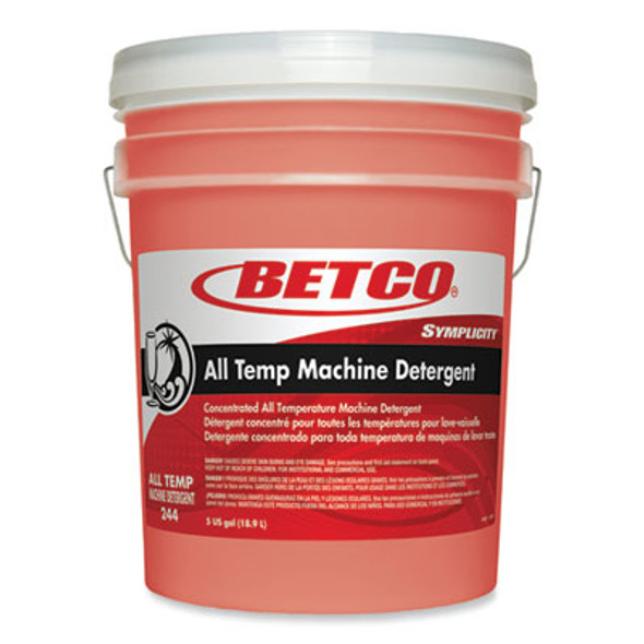 Betco® Symplicity All Temp Machine Detergent, 5 gal Pail 2447800 Betco® Symplicity All Temp Machine Detergent, 5 gal Pail 2447800