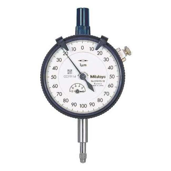 Mitutoyo Dial Indicator,0 to 1mm,0-100-0 2109AB-10