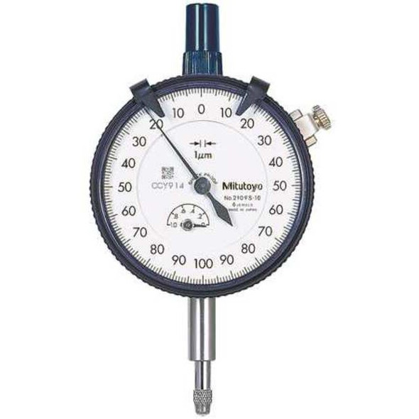 Mitutoyo Dial Indicator,0 to 1mm,0-100-0 2109AB-10