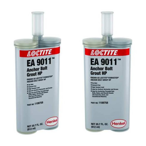 Loctite Anchor Bolt Grout HP Kit, Dual Cartridge, Gray, 7363 1108758