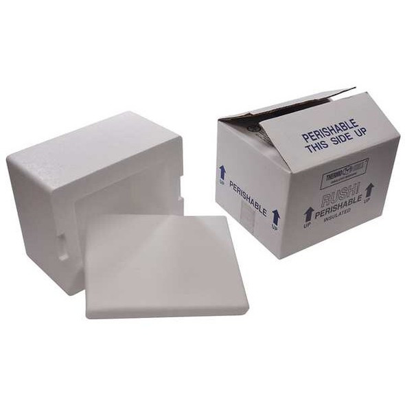 Insulated Shipping Bio Foam & Carton, 1-5 Day, Width: 9-1/2", 4PK