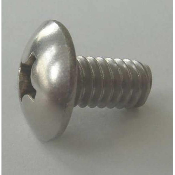 5/16"-18 x 1 in Slotted Truss Machine Screw, Zinc Plated Steel, 100 PK