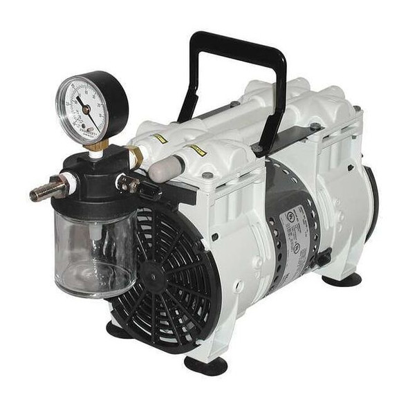 Welch Piston Vacuum Pump,1/3 HP,12in.H 2561B-50
