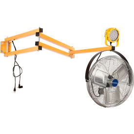 Global Industrial LED Dock Light w/ 90"" Arm 30W 3000 Lumens 5000K 18"" 3-Speed