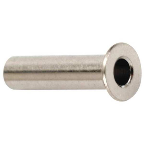 Velvac Tube Insert, 3/16 in, Brass, PK50 010085