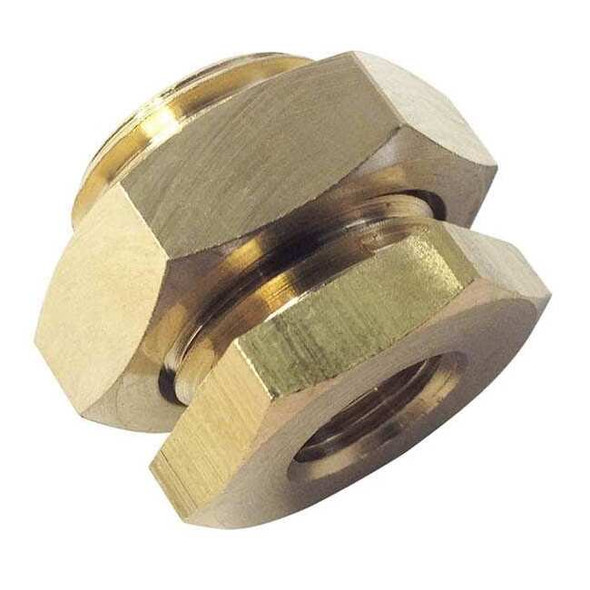 Legris Anchor Coupling Brass Bulkhead Coupling, 1/4 in Female BSPP X 0117 00 13