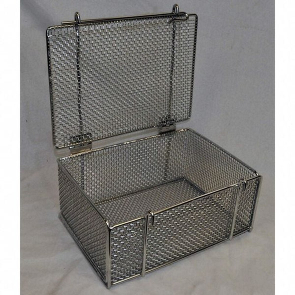 Rectangular Parts Washing Basket, #4 Mesh Size, Stainless Steel, Silver  00-00304002-31