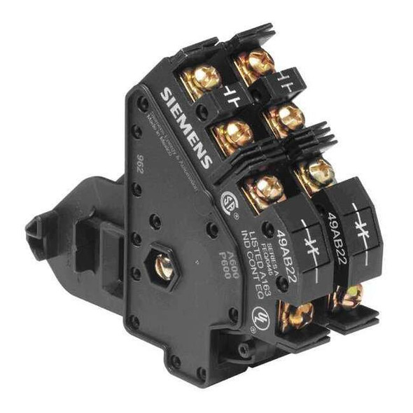 Siemens Auxiliary Contact,2NO,2NC 49AB22