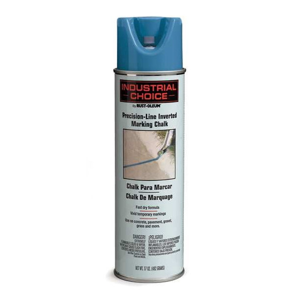 Rust-Oleum Inverted Marking Chalk ,17 oz,Aerosol, Blue, Water-Based 205236