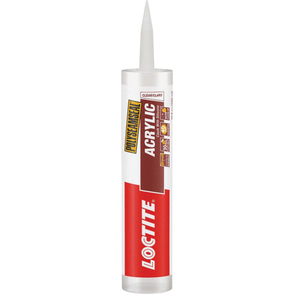 LOCTITE POLYSEAMSEAL 10 Oz. Clear Acrylic Caulk with Silicone 1507593