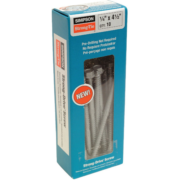 Strong-Drive 10 1/4x4-1/2 Wood Screw SDS25412-R10