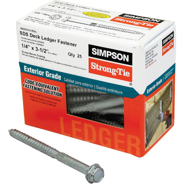 Simpson Strong-Tie 25 1/4x3-1/2 Wood Screw SDS25312-R25L