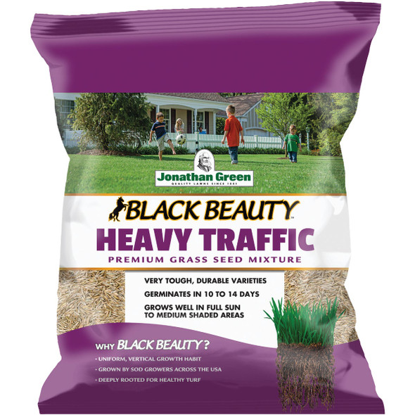 Jonathan Green Black Beauty Heavy Traffic 7 Lb. 1400 Sq. Ft. Coverage Grass Seed