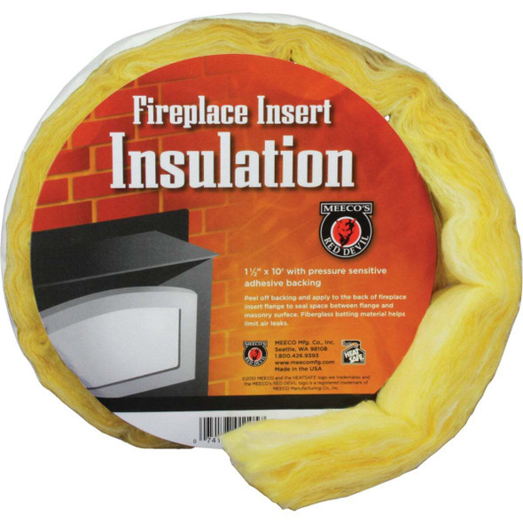 Meeco's Red Devil 1-1/2 In. x 10 Ft. Fiberglass Fireplace Insert Insulation 1105