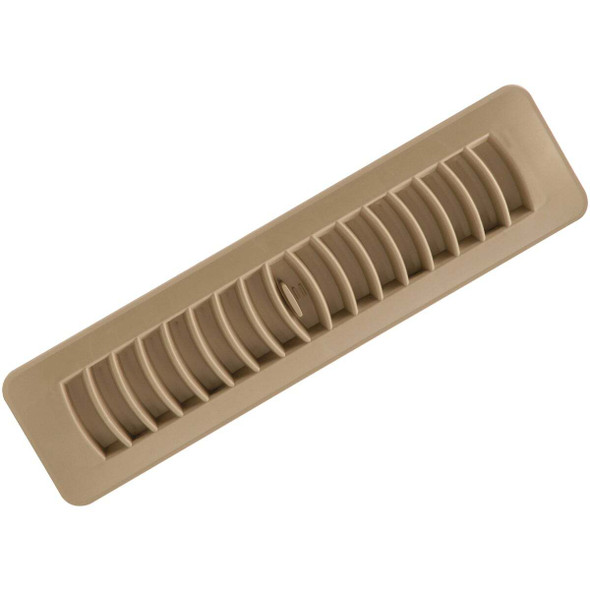 Imperial 2-1/4 In. x 12 In. Taupe Plastic Louvered Floor Register RG1453