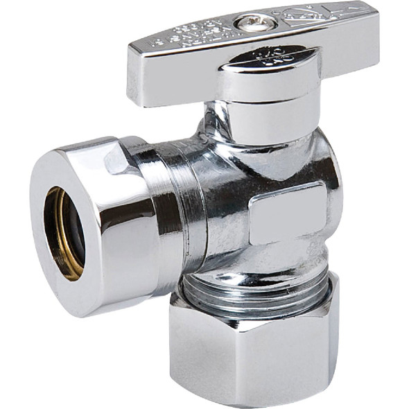 ProLine 5/8 In. OD x 7/16 In. SLIP Quarter Turn Angle Stop 190-037HC