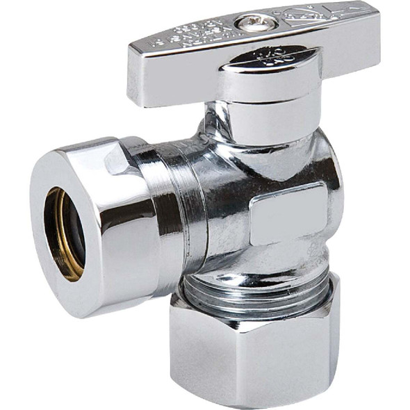 ProLine 5/8 In. OD x 7/16 In. SLIP Quarter Turn Angle Stop 190-037HC