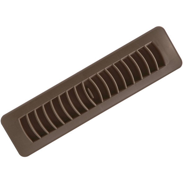 Imperial 2-1/4 In. x 12 In. Brown Plastic Louvered Floor Register RG1451