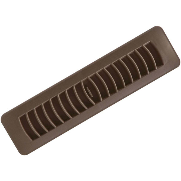 Imperial 2-1/4 In. x 12 In. Brown Plastic Louvered Floor Register RG1451