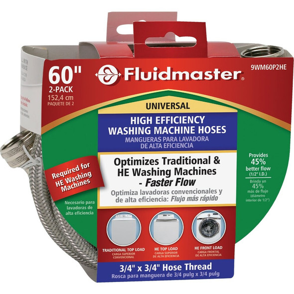 Fluidmaster Washing Machne Cnctr 2pk 9WM60P2HE 404279