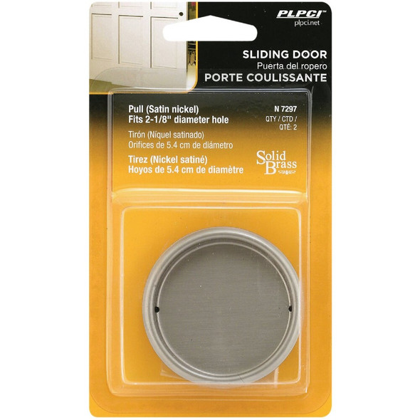 Prime-Line 2-1-8 In. Satin Nickel Closet Door Finger Pull (2 Count) N 7297 218011