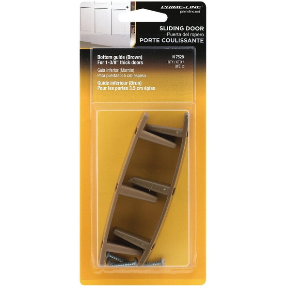Prime-Line 1-1-8 In. Brown Closet Door Floor Guide (2 Count) N 7528 238459