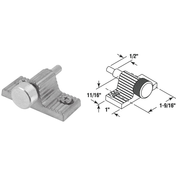 Defender Security Zinc Twist-In Patio Door Lock U 9848