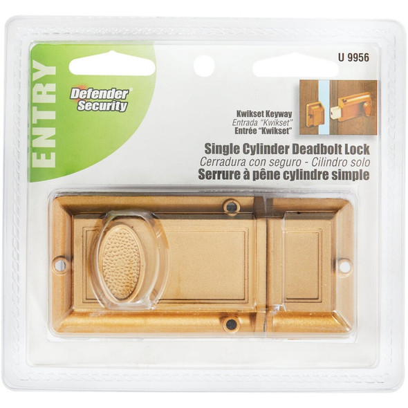 Defender Security Brass Night Lock Single Rim Deadlock U 9956 227775