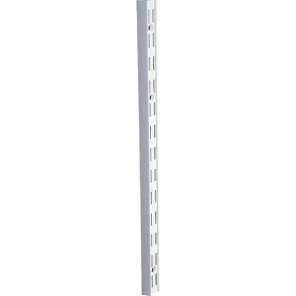 Knape & Vogt 82 Series 48 In. White Steel Heavy-Duty Double-Slot Shelf Standard
