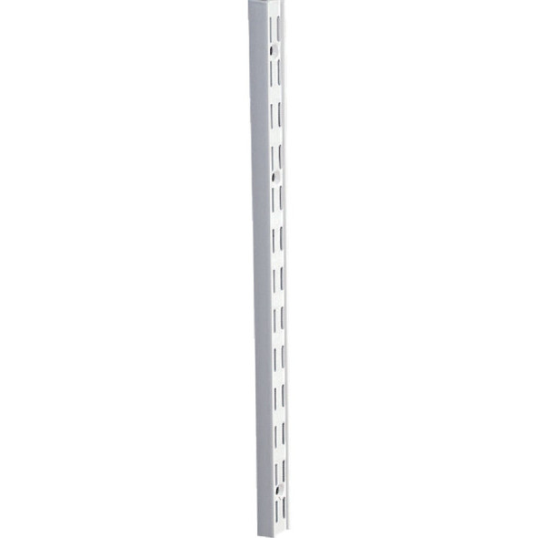 Knape & Vogt 82 Series 48 In. White Steel Heavy-Duty Double-Slot Shelf Standard