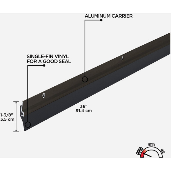 M-D Building Products 0.25 In. 36 In. Bronze Door Sweep M-D Building Products 0.25 In. 36 In. Bronze Door Sweep