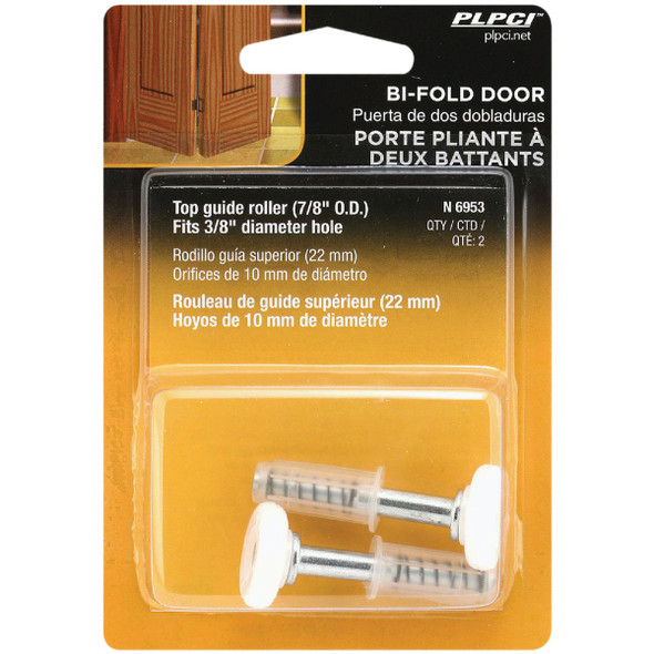 Prime-Line Steel Shaft Bifold Door Top Roller Guide (2 Count) N 6953 236489