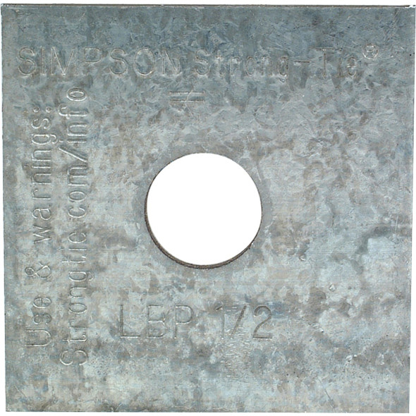 Simpson Strong-Tie 1/2 Bearing Plate 9/64" LBP1/2 Pack of 50