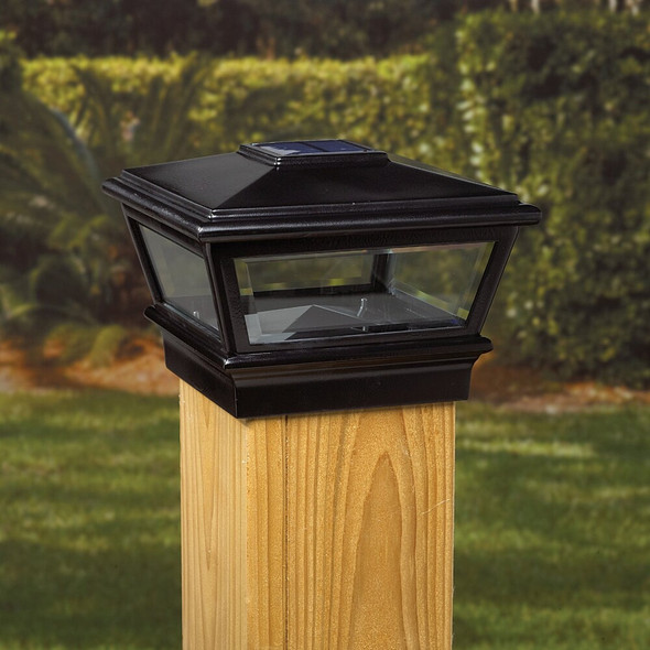 Deckorators Versacap 6 In. x 6 In. Black Solar Post Cap 158389 160222