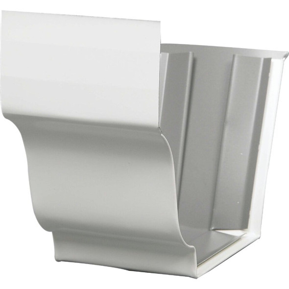 Amerimax 4 In. Galvanized White Slip-Joint Gutter Connector 19209 123722