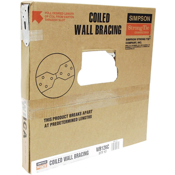 WBC 11-ft. 4-3-4-in. Wall Bracing Coil (12-Piece Roll) WB126C Pack of 12 100332