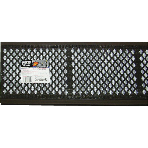 Amerimax 6-1/2 In. x 3 Ft. Brown Vinyl Gutter Guard with Filter 86379