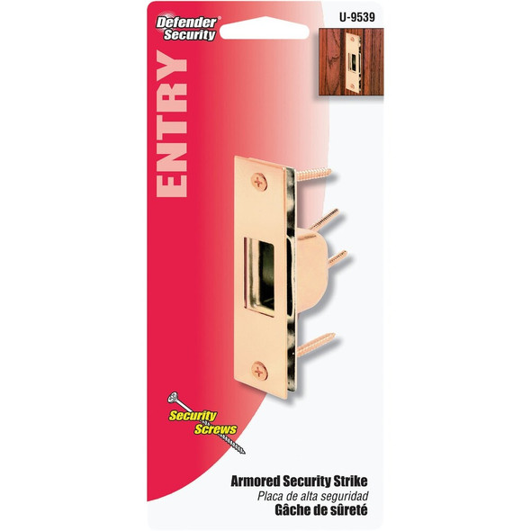 Defender Security Brass 1-1-4 In. High Security Strike Plate U 9539 206563