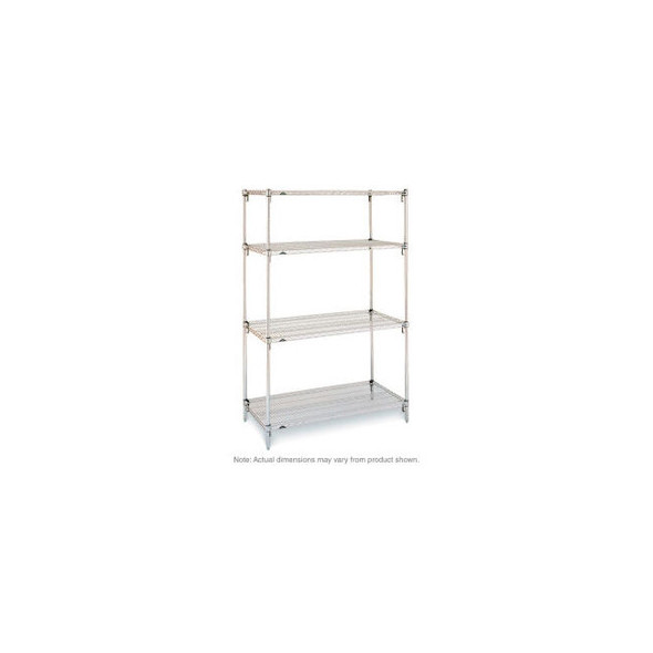 Metro 4 Shelf Chrome Wire Shelving Unit Add On 48""W x 18""D x 63""H
