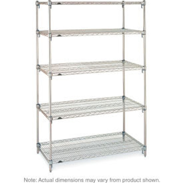 Metro 5 Shelf Chrome Wire Shelving Unit Starter 72""W x 18""D x 74""H