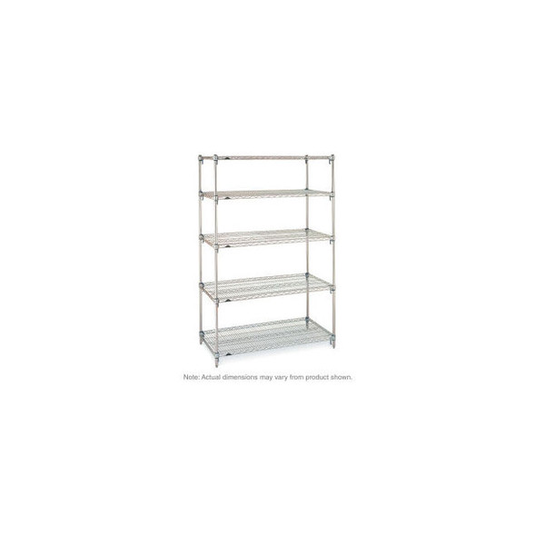 Metro 5 Shelf Chrome Wire Shelving Unit Starter 48""W x 18""D x 74""H