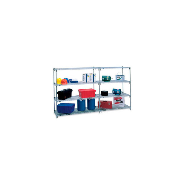 Metro 4 Shelf Super Adjustable Super Erecta Chrome Wire Shelving Unit 72""W x 24